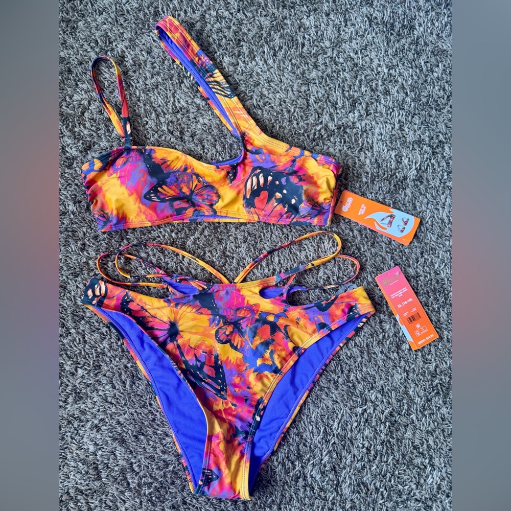 Vibrant Butterfly Bikini Set